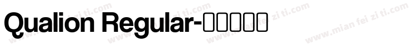 Qualion Regular字体转换